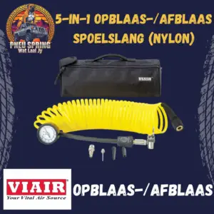 VIAIR 5-in-1 opblaas-/afblaas spoelslang (Nylon) vir kompressor