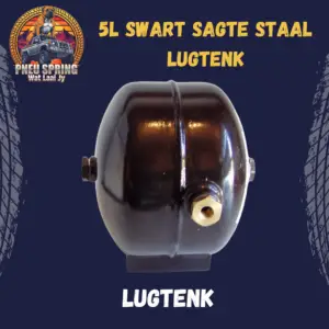 5L Swart Sagte staal Lugtenk - Volle Lug